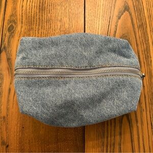 John Galt/Brandy Melville Blue Denim Cosmetic Bag